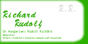 richard rudolf business card